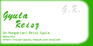 gyula reisz business card